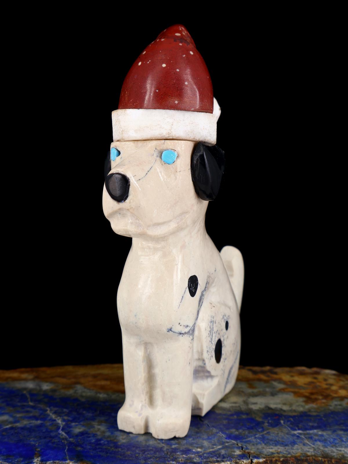 Soapstone Christmas Dalmatian Zuni Fetish
