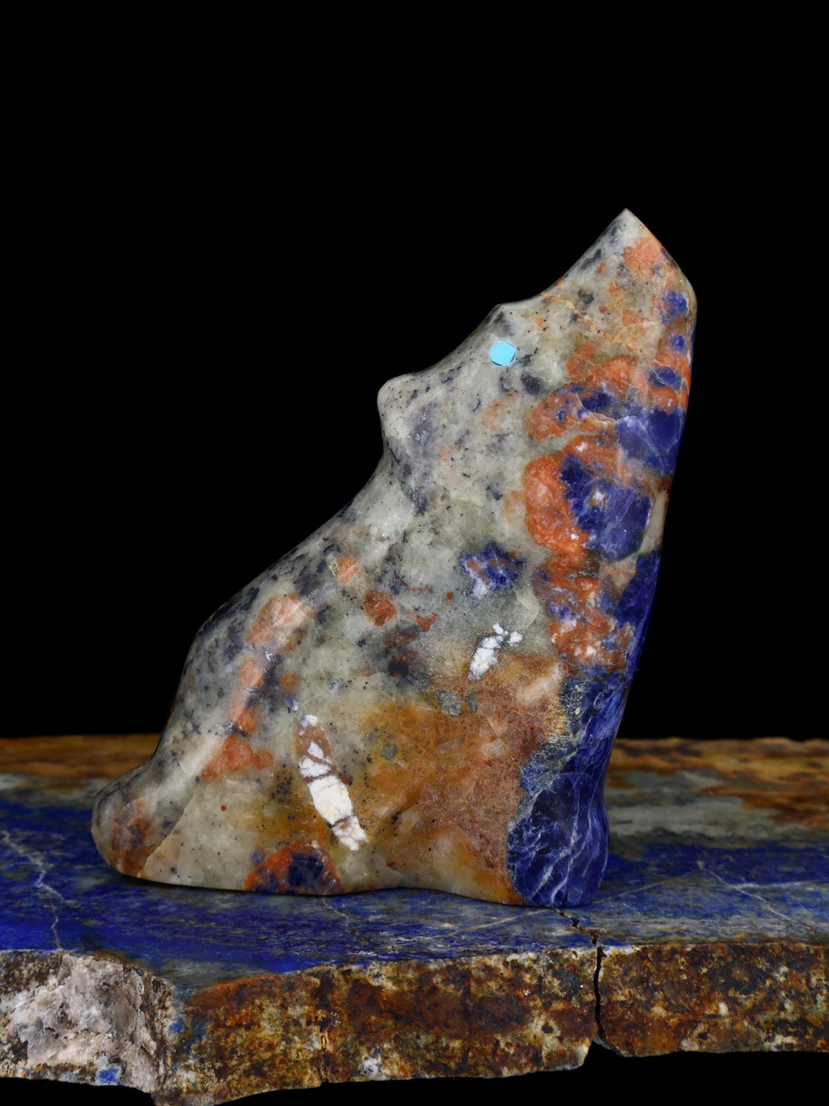 Sodalite Coyote Zuni Fetish