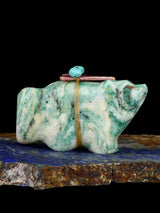 Chrysocolla Wolf Zuni Fetish