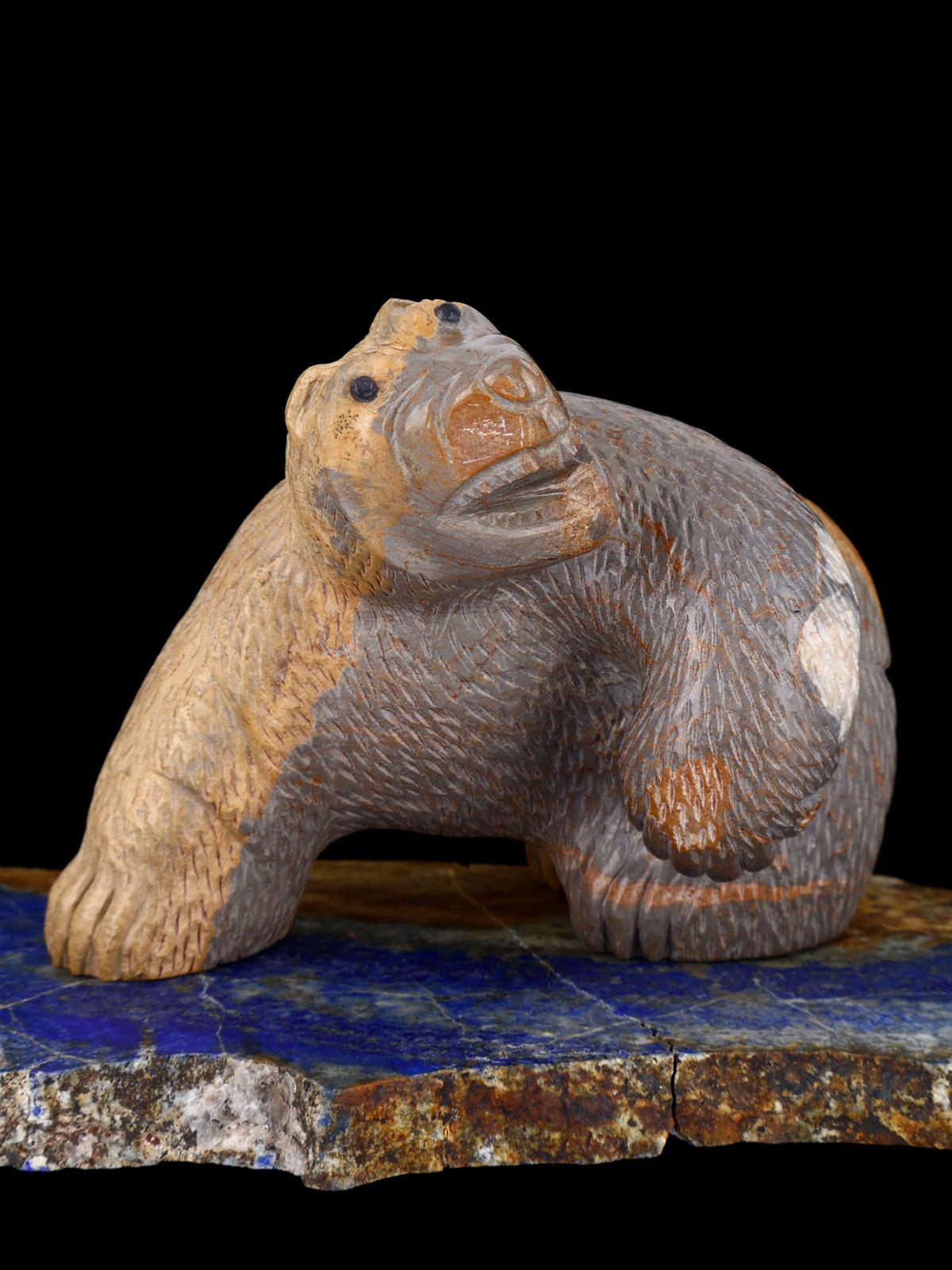 Travertine Bear Zuni Fetish