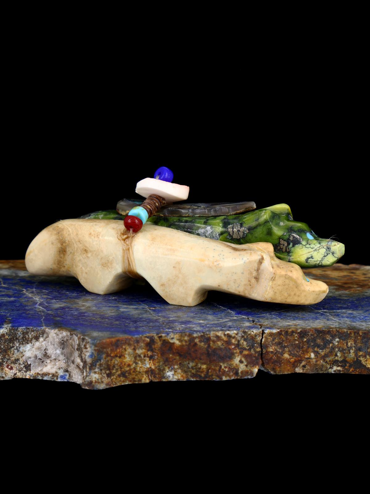 Serpentine Wolf Bundle Zuni Fetish