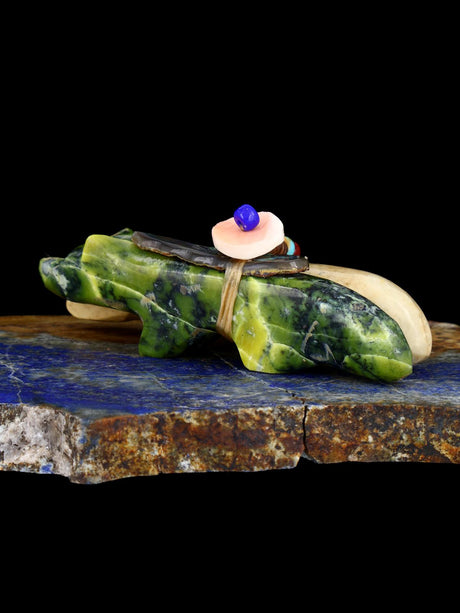 Serpentine Wolf Bundle Zuni Fetish