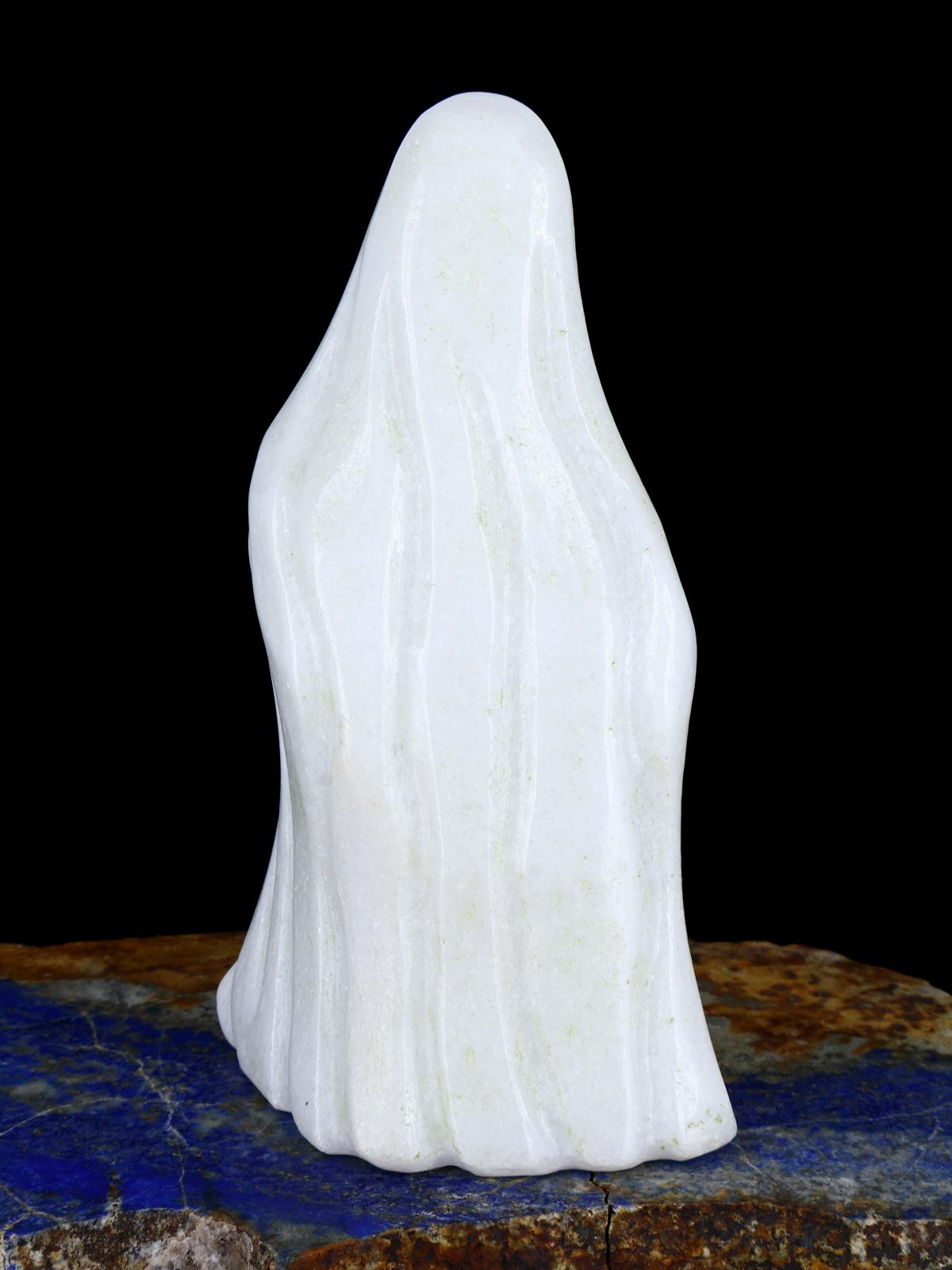 White Marble Ghost Zuni Carving