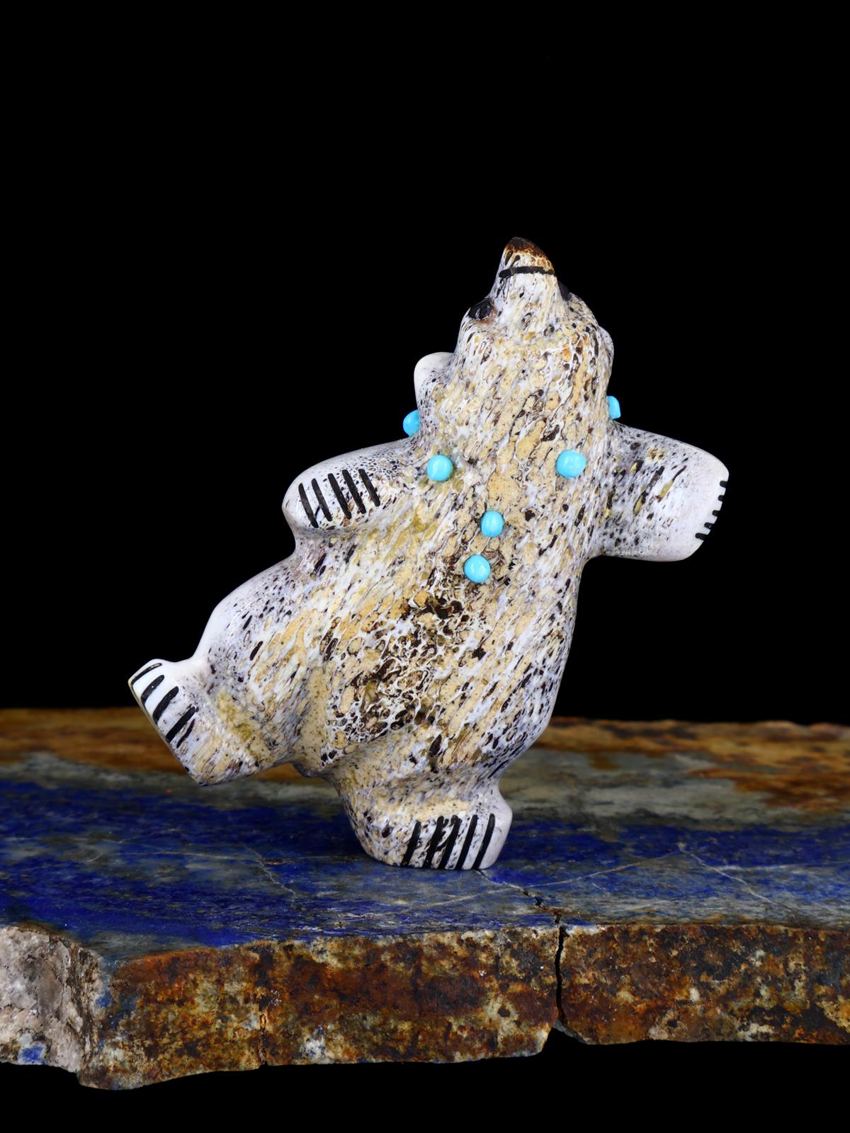 Antler Bear Zuni Fetish Carving