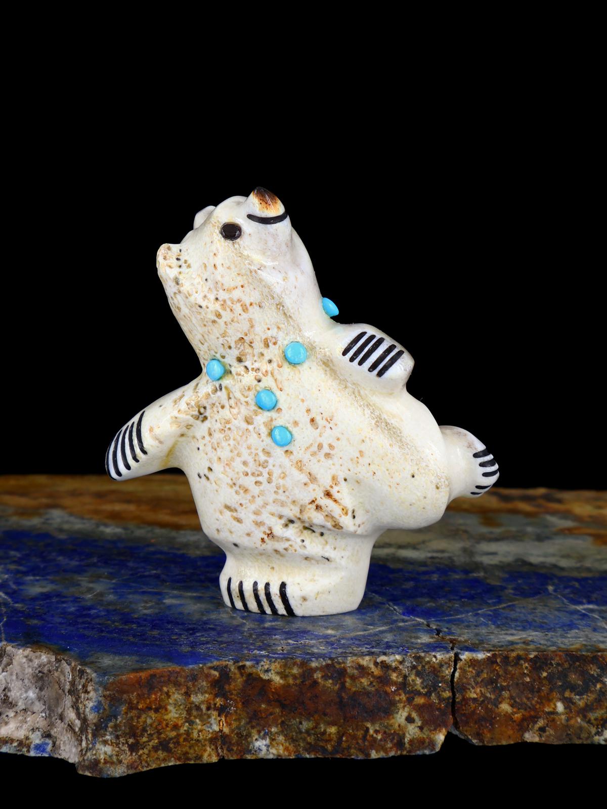 Antler Bear Zuni Fetish Carving