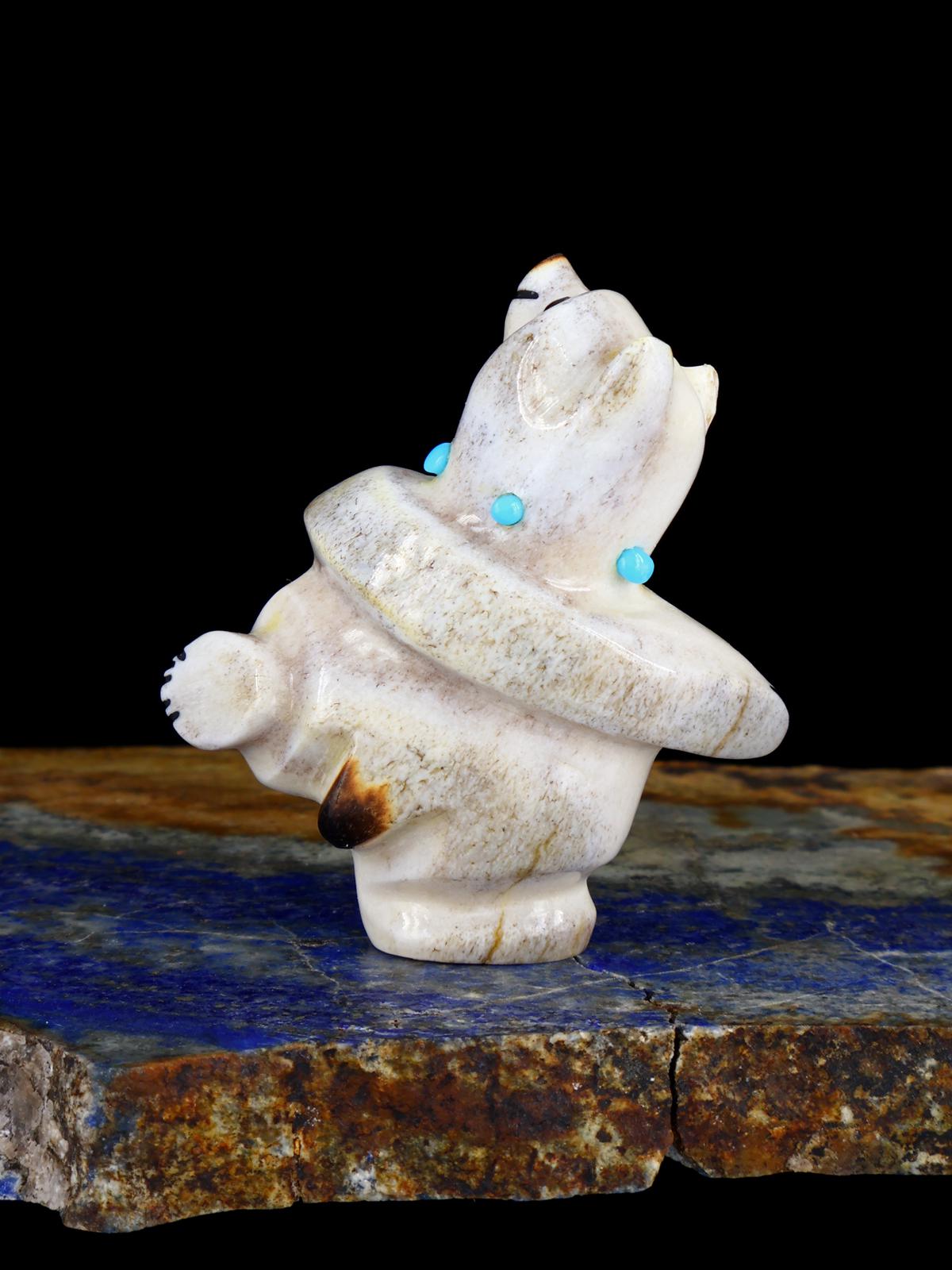 Antler Bear Zuni Fetish Carving