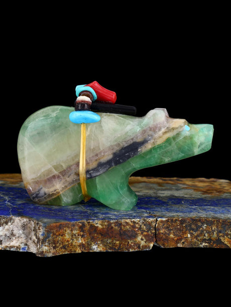 Fluorite Bear Zuni Fetish