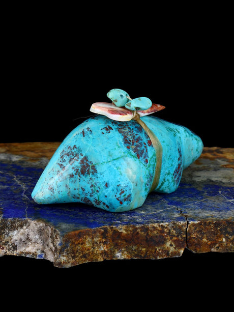 Chrysocolla Badger Zuni Fetish