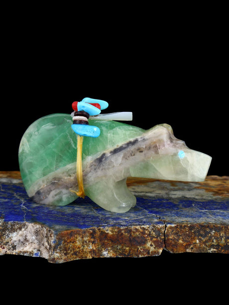 Fluorite Bear Zuni Fetish