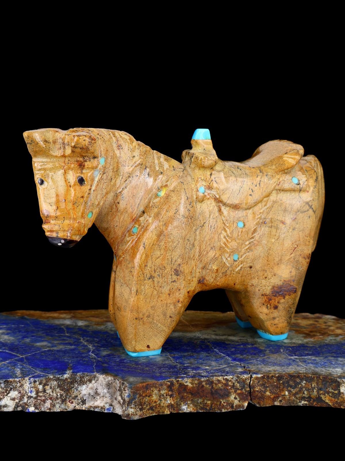 Travertine Horse Zuni Fetish