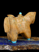 Travertine Horse Zuni Fetish