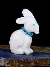 Fetiche Zuni del Conejo de Mármol Blanco
