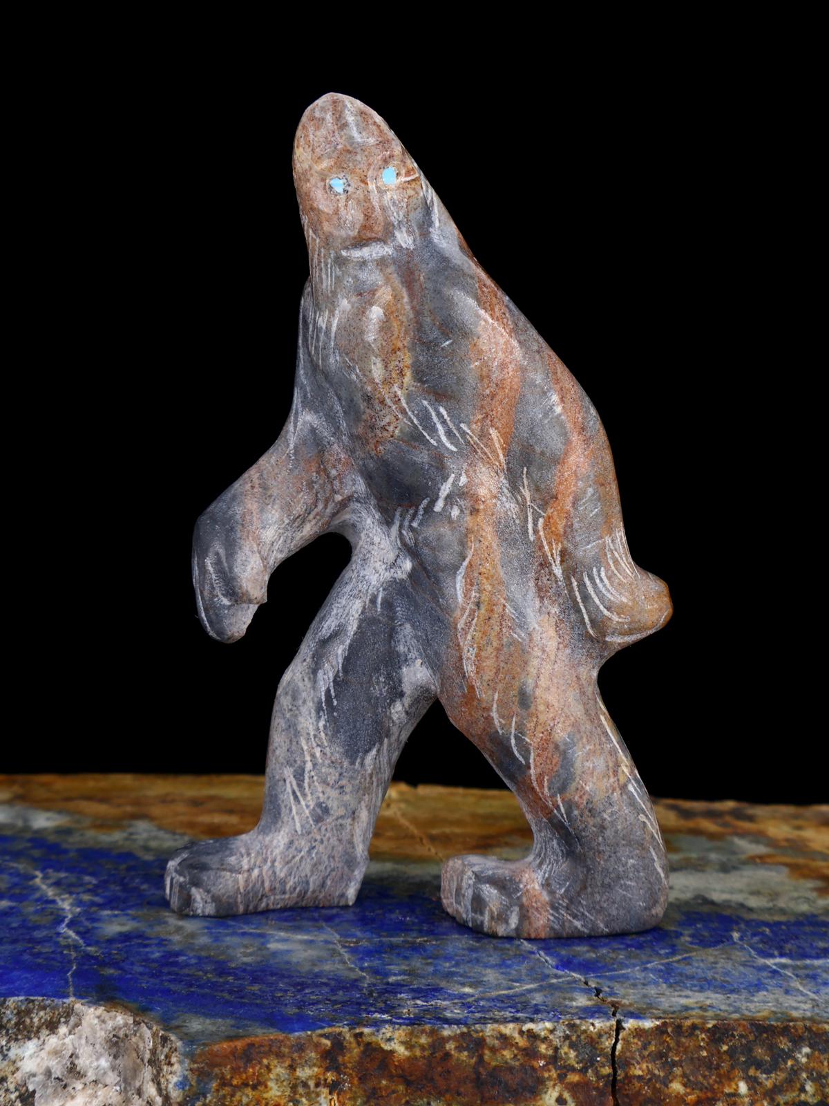 Picasso Marble Bigfoot Zuni Fetish