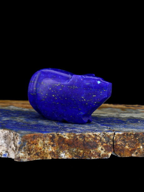 Lapis Wolf Zuni Fetish