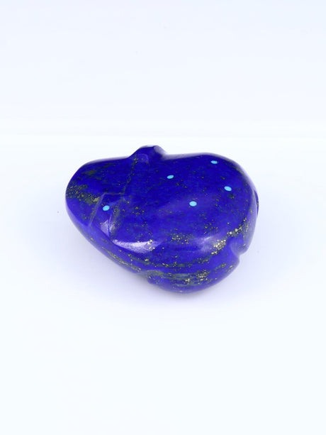 Lapis Frog Zuni Fetish