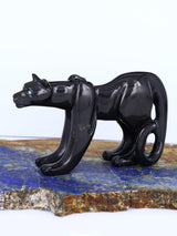 Black Marble Mountain Lion Zuni Fetish