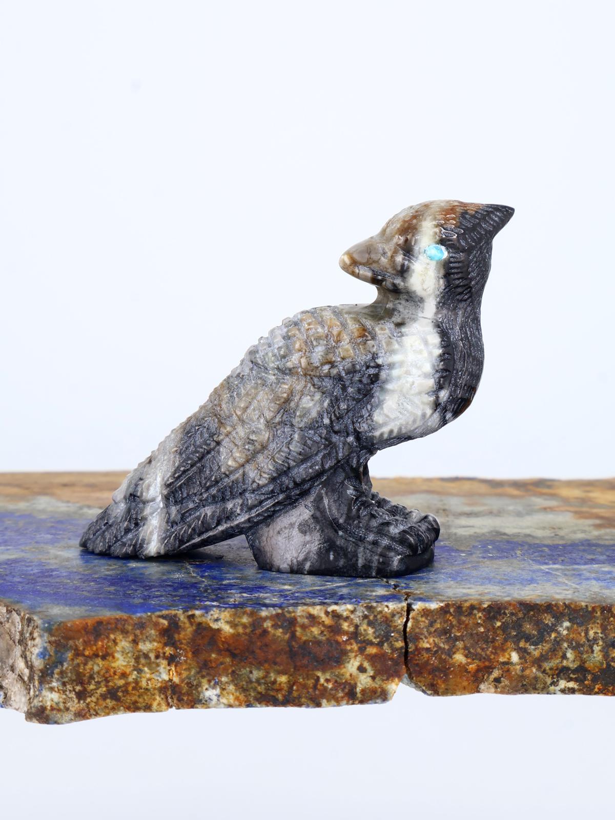 Picasso Marble Bird Zuni Fetish - PuebloDirect.com
