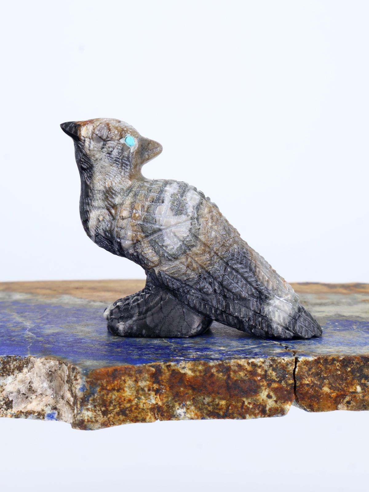 Picasso Marble Bird Zuni Fetish - PuebloDirect.com