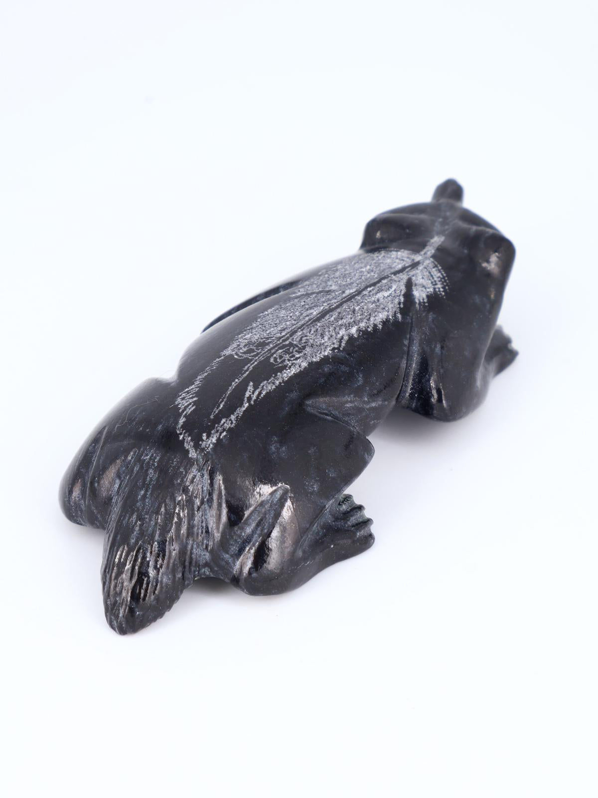 Black Marble Badger Zuni Fetish - PuebloDirect.com