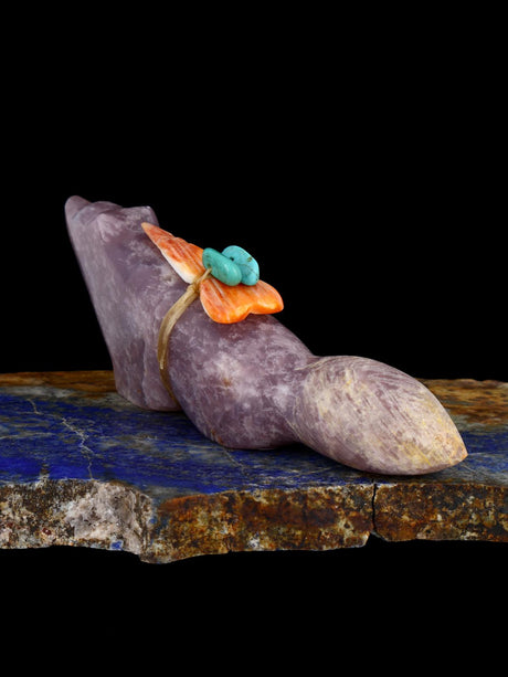Lepidolite Coyote Zuni Fetish - PuebloDirect.com