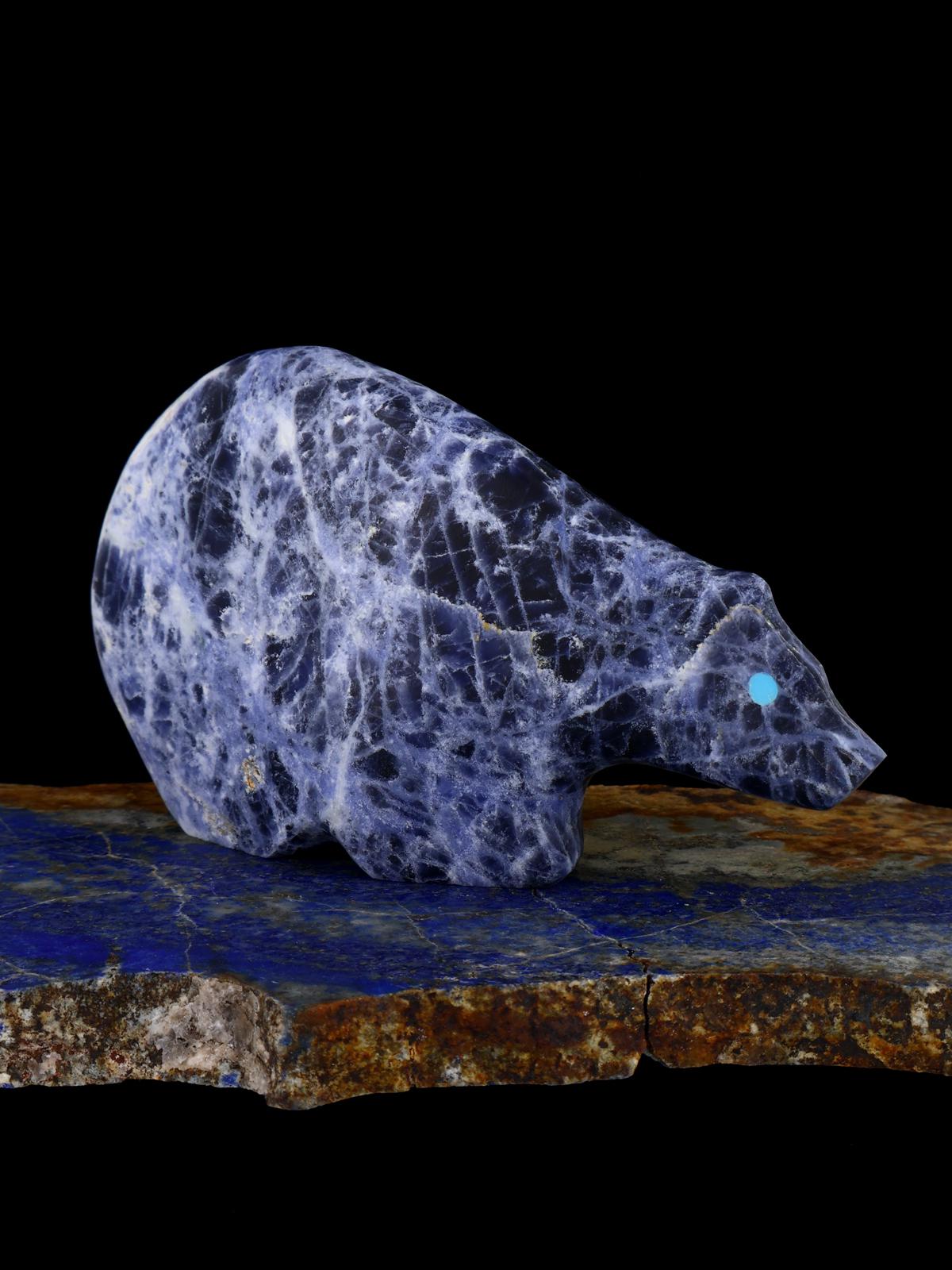 Sodalite Bear Zuni Fetish - PuebloDirect.com