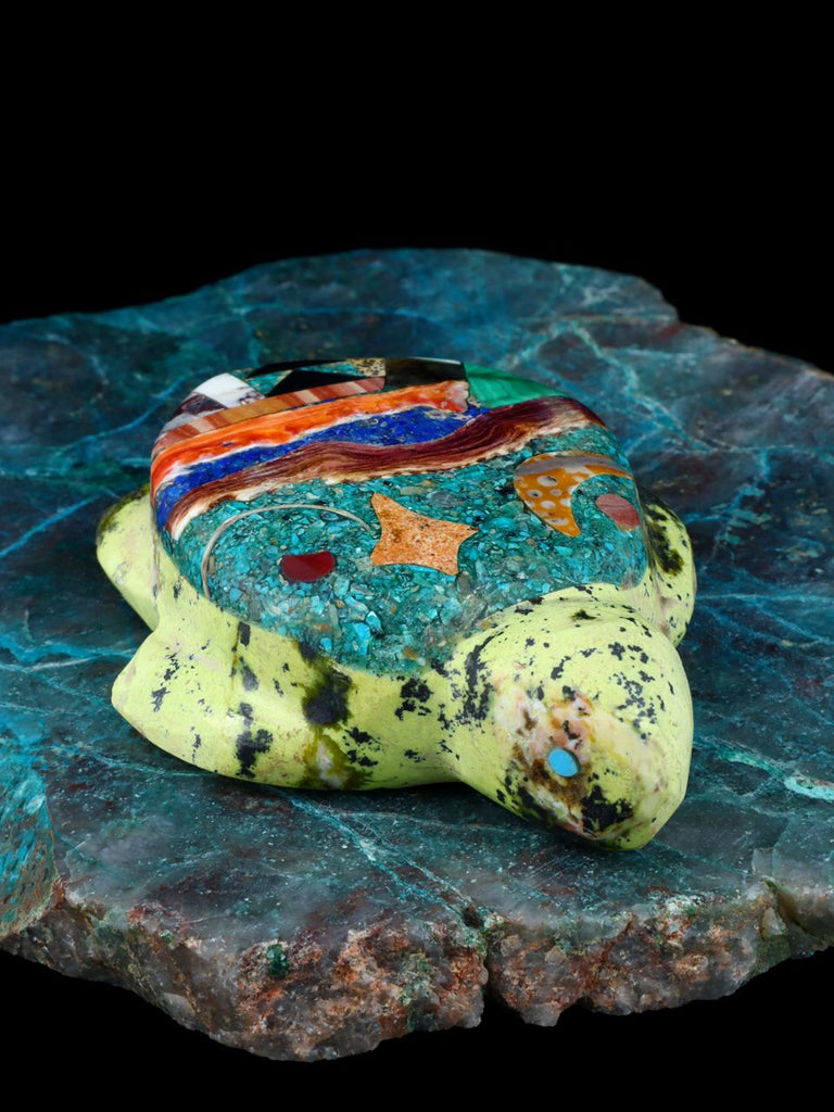 Mosaic Inlay Turtle Zuni Fetish - PuebloDirect.com