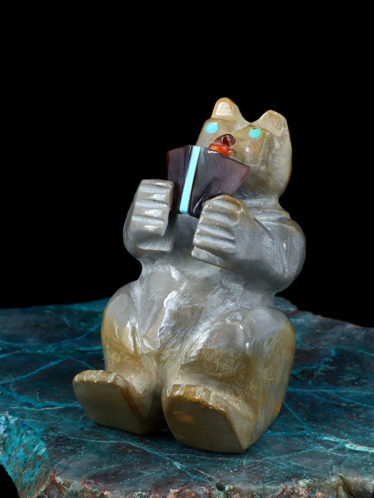 Travertine Bear Zuni Fetish Carving - PuebloDirect.com
