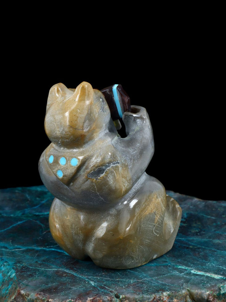 Travertine Bear Zuni Fetish Carving - PuebloDirect.com