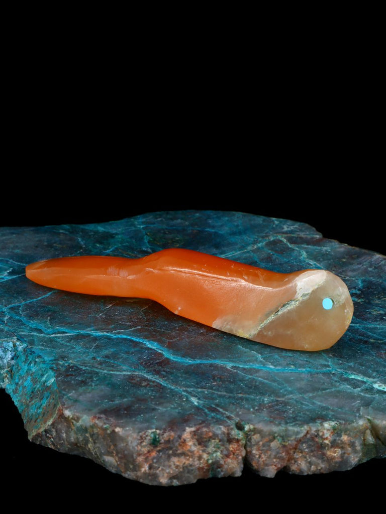 Orange Calcite Bird Zuni Fetish - PuebloDirect.com