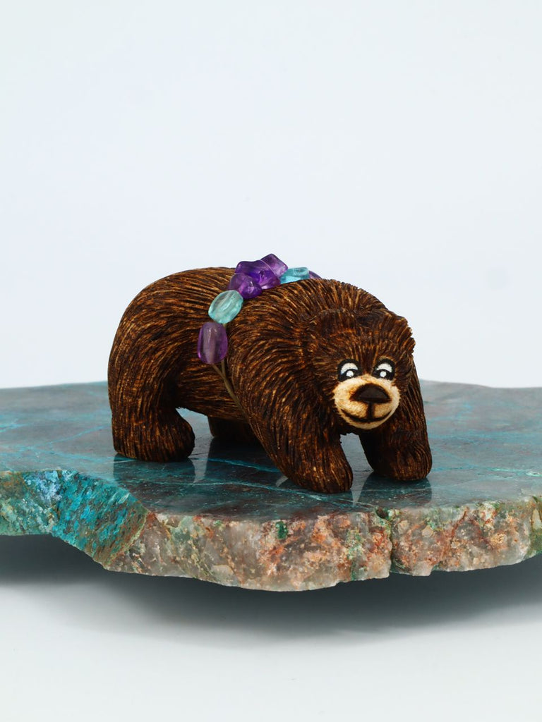 Wood Bear Zuni Fetish - PuebloDirect.com