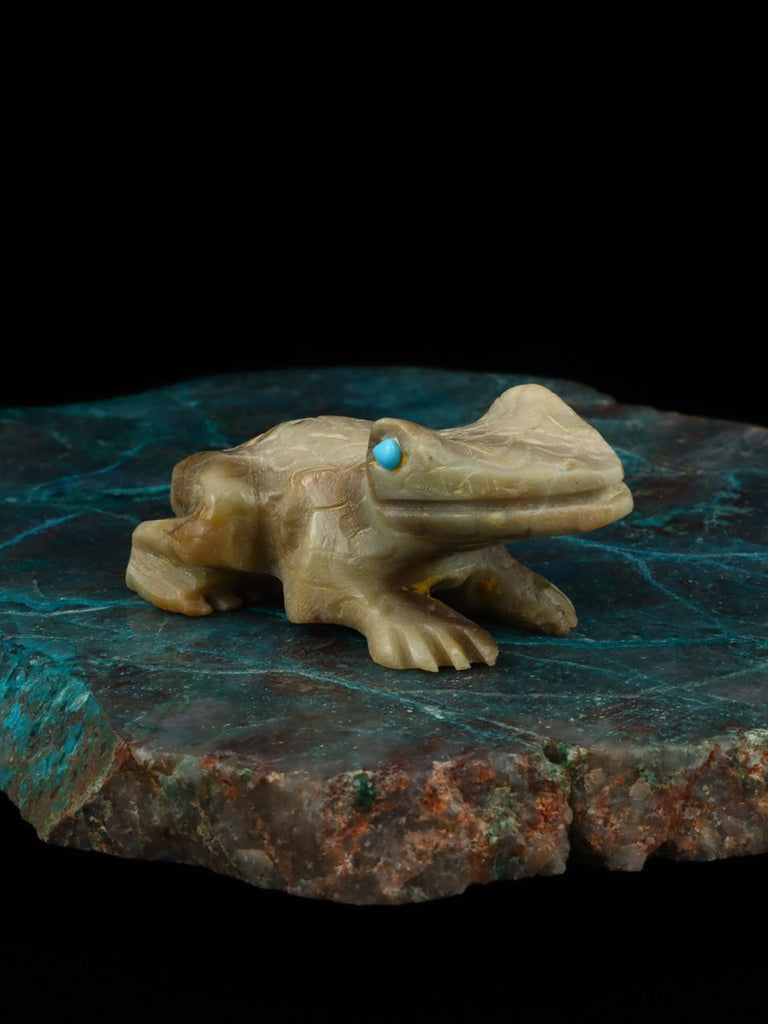 Picasso Marble Frog Zuni Fetish - PuebloDirect.com