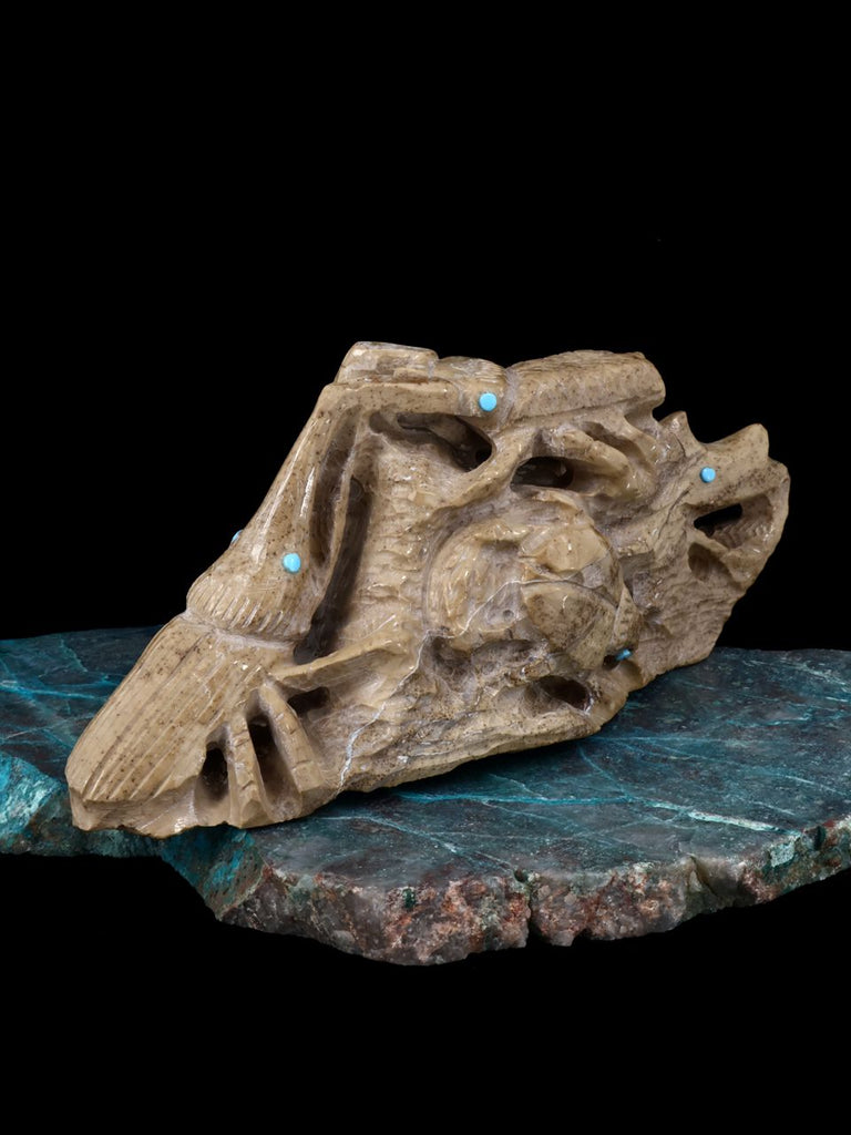 Serpentine Bugs Zuni Fetish Carving - PuebloDirect.com