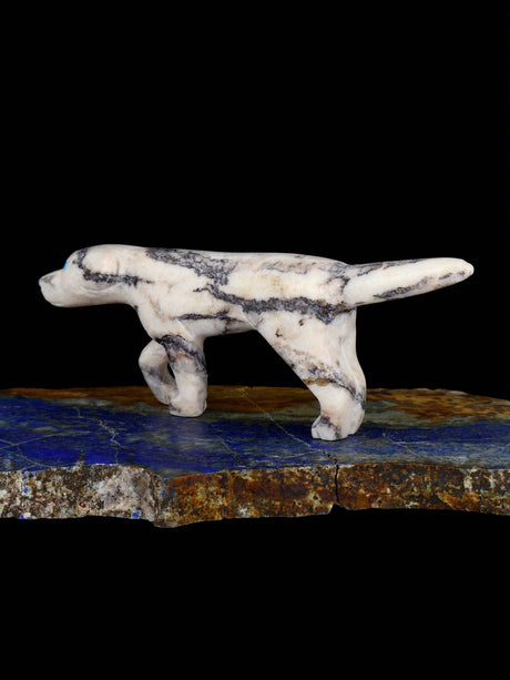Marble Dog Zuni Fetish