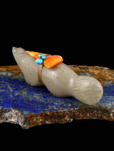 Travertine Wolf Zuni Fetish