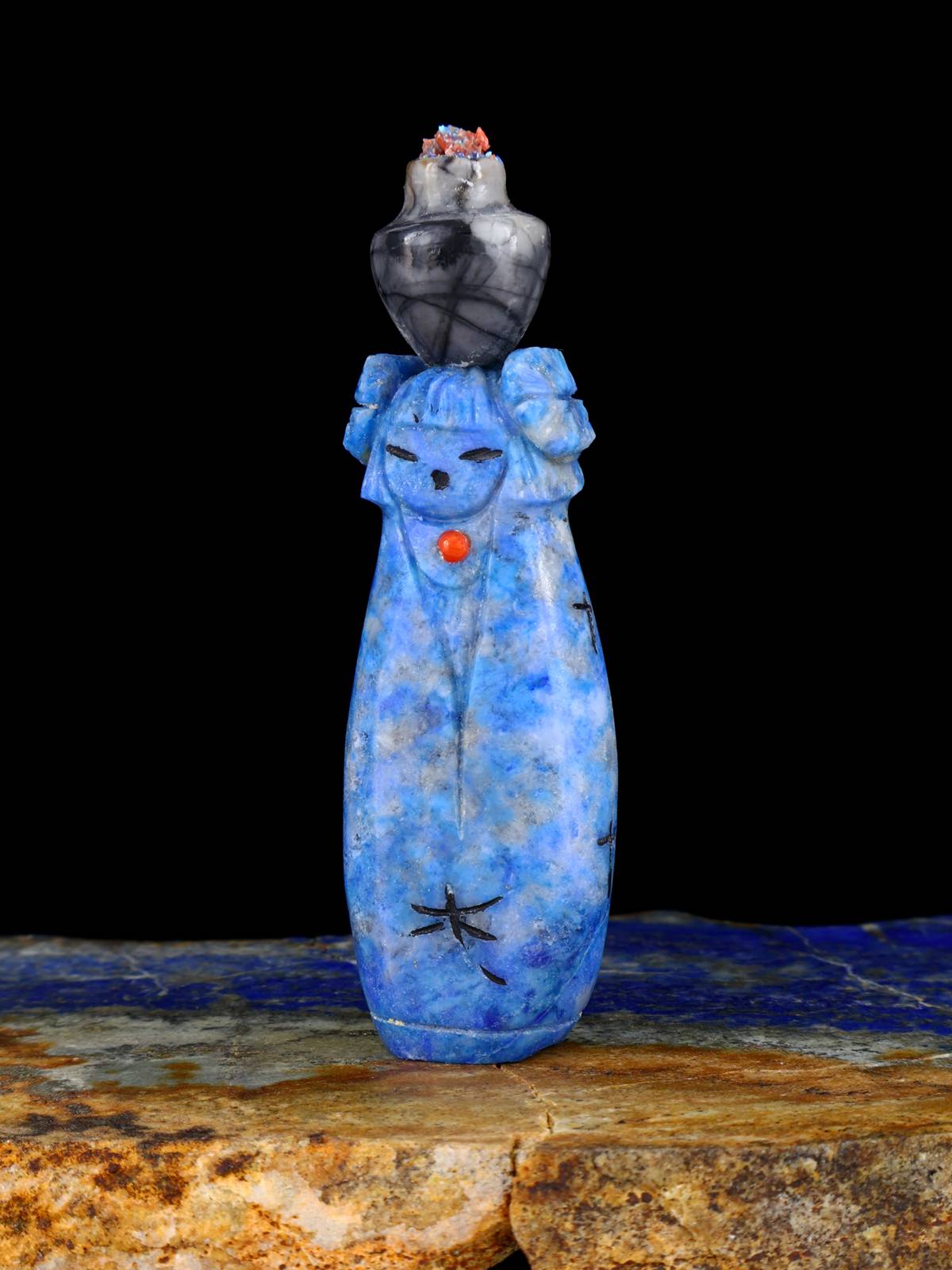 Denim Lapis Maiden Zuni Fetish