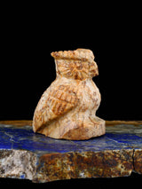 Hibou d'albâtre orange Zuni Fetish