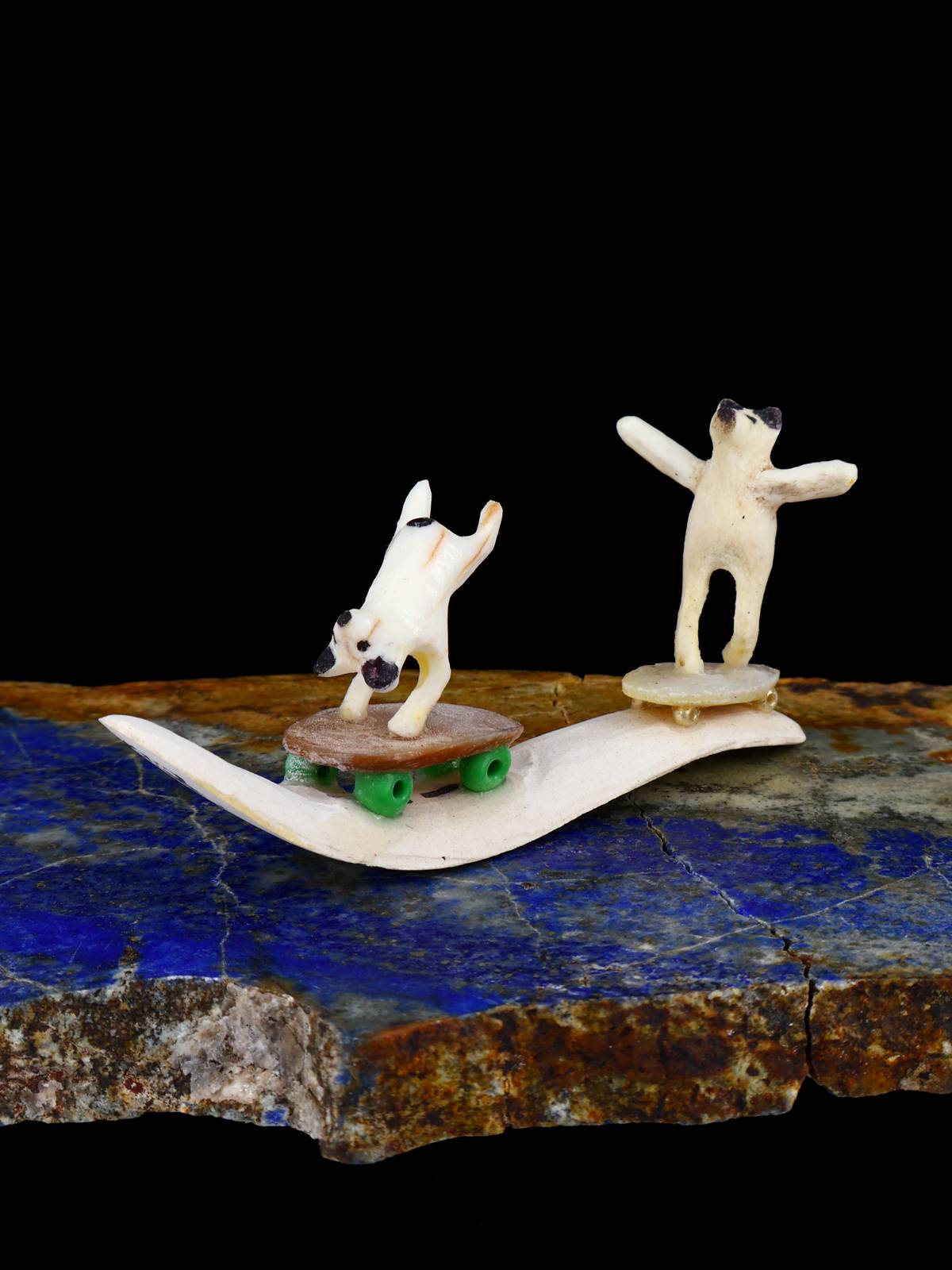 Antler Skateboard Bear Zuni Fetish