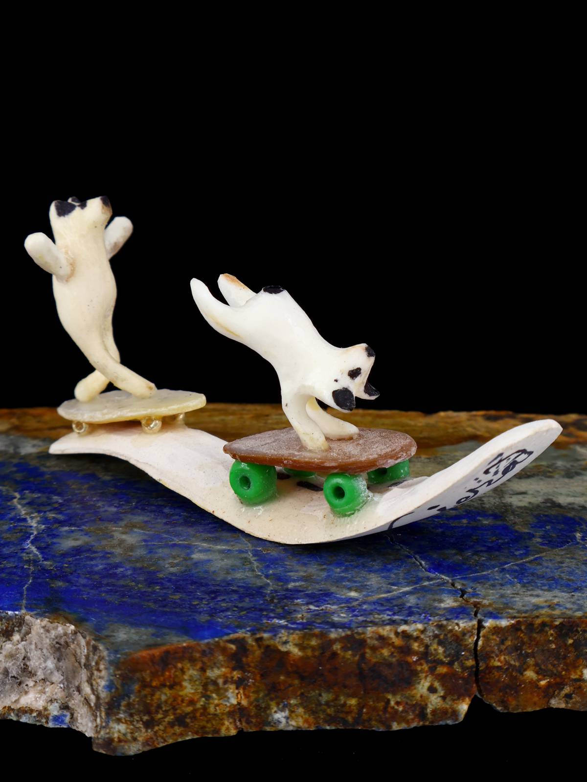 Antler Skateboard Bear Zuni Fetish