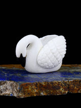White Marble Swan Zuni Fetish