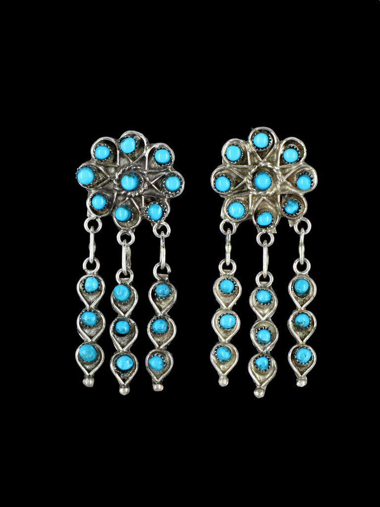 Native American Jewelry Turquoise Zuni Post Earrings - PuebloDirect.com