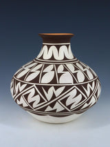 Cuenco de cerámica enrollado a mano de Zuni Pueblo