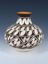 Cuenco de cerámica enrollado a mano de Zuni Pueblo