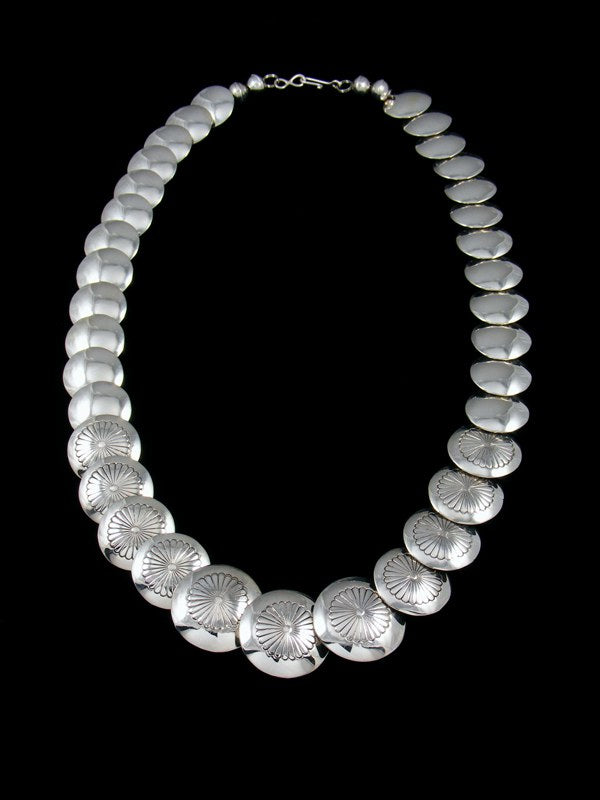Concave Petite Sterling Disc Necklace — Marsha Drake Jewelry