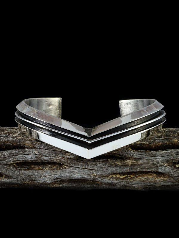 Heavy Native American Sterling Silver Cuff Bracelet - PuebloDirect.com