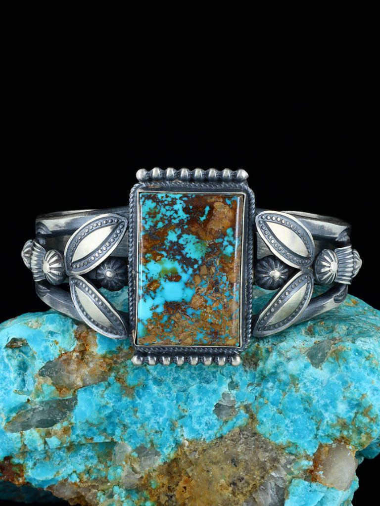 Native American Jewelry Natural Royston Turquoise Bracelet - PuebloDirect.com