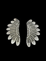 Navajo Sterling Silver Feather Post Earrings - PuebloDirect.com