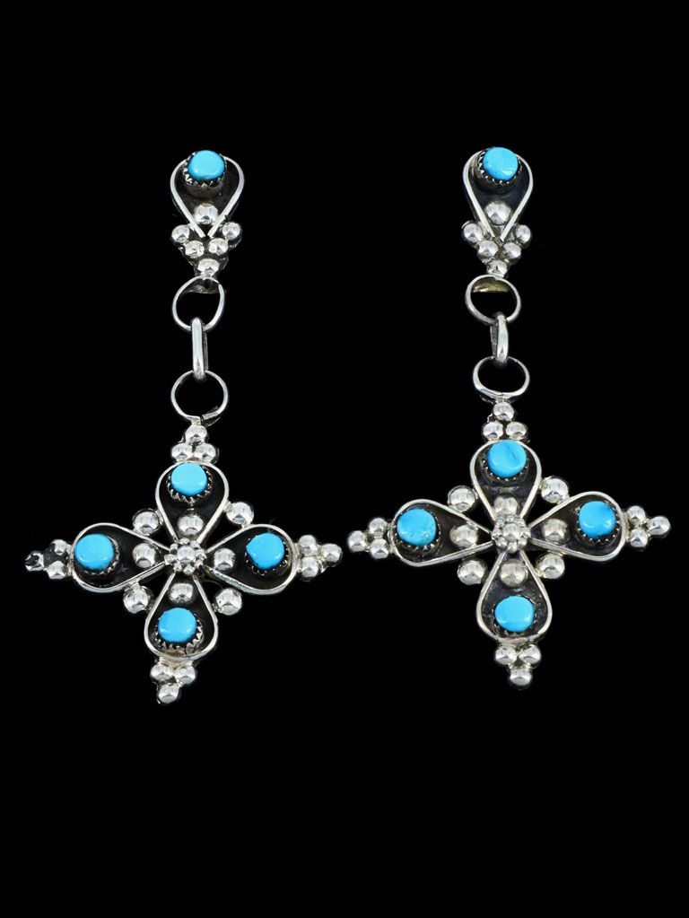 Zuni Jewelry Turquoise Post Earrings - PuebloDirect.com