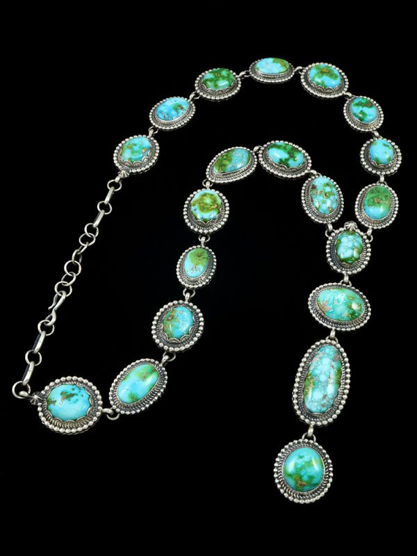 Sierra Nevada Lariat Necklace Set - Native American Turquoise