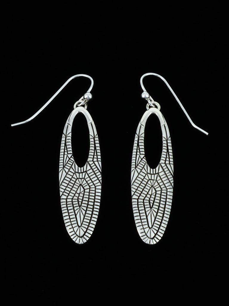 Navajo Jewelry Sterling Dangle Earrings - PuebloDirect.com