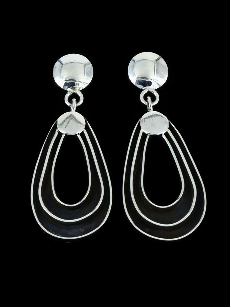 Native American Sterling Silver Post Earrings - PuebloDirect.com
